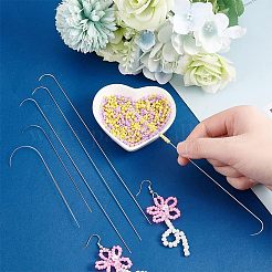 4 стиль стальные изогнутые иглы для бисероплетения для прядильных машин&nbsp;TOOL-CA0001-20