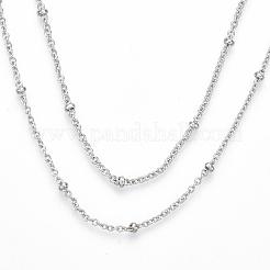 Ожерелья с длинной цепочкой из латуни&nbsp;NJEW-K112-09P-NF