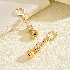 Круглые латунные серьги-кольца&nbsp;QY9214