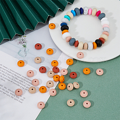 80 шт. 2 пакета rondelle пищевые экологически чистые силиконовые фокусные бусины SIL-DC0001-39B