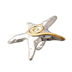 Кольца для пальцев из нержавеющей стали 304 в виде морской звезды&nbsp;RJEW-G339-04P