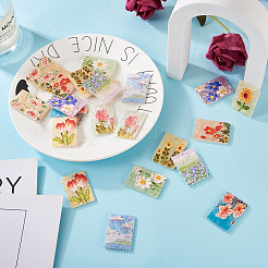 22 шт. 11 стильные акриловые подвески с тиснением и принтом&nbsp;MACR-CW0001-11