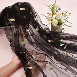 Сетка из полиэстера с фруктовой вышивкой KK-WH0558-10A