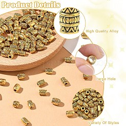 100шт 5 стиля бусины из сплава в тибетском стиле&nbsp;TIBEB-YW0001-37