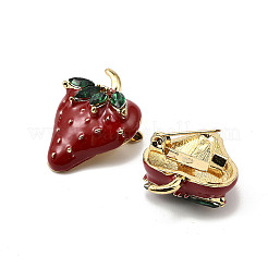 12 шт. эмалевые булавки в виде клубники JEWB-A033-10G