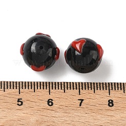 Стеклянные эмалевые бусины ручной работы&nbsp;GLAA-K070-45B