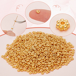 1000 шт. бусины-разделители в виде маргариток из сплава&nbsp;FIND-SP0002-12A-G