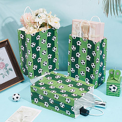 Подарочные пакеты из футбольной бумаги с ручкой ABAG-WH0045-31C