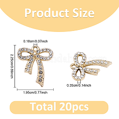 20шт 2 цвета подвески из сплава со стразами&nbsp;FIND-YW0008-19