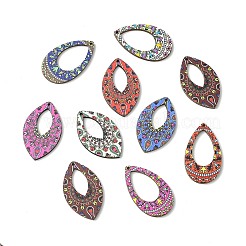 45 шт. подвески из липы с принтом в двух стилях&nbsp;WOOD-CJ0002-50