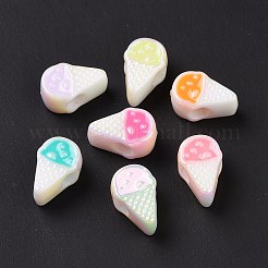 УФ-покрытие Радужные переливающиеся акриловые европейские бусины SACR-E009-36