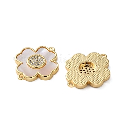 Подвески-крестики с микропаве из прозрачного кубического циркония из латуни&nbsp;KK-U070-09B-G