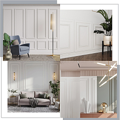 ПВХ самоклеящаяся гибкая молдинговая отделка&nbsp;DIY-WH20007-62B