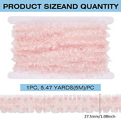 1 шт. полиэстерового плиссированного кружева с отделкой из золотистой металлической нити DIY-MA0006-64A