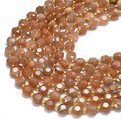 Натуральный персиковый лунный камень G-C116-A10-02