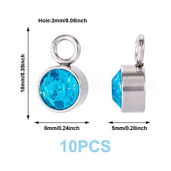 10 шт. подвески со стеклянными стразами&nbsp;STAS-TA0003-26K