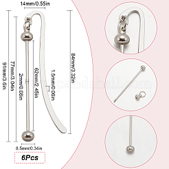 Закладки из сплава 6 шт. AJEW-SC0003-28