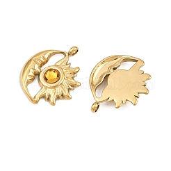 Подвески из нержавеющей стали 304 со стразами&nbsp;STAS-Z166-24G-11