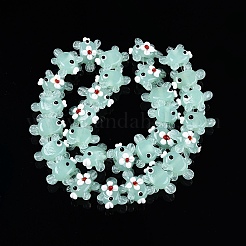 Нити бугорчатых бусин ручной работы в технике лэмпворк LAMP-T021-25G