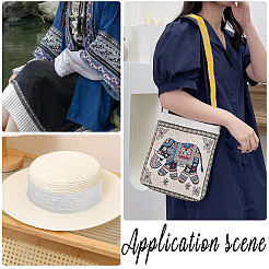 4 пачка 4 стилей винтажной жаккардовой полиэстеровой ленты OCOR-CY0001-35