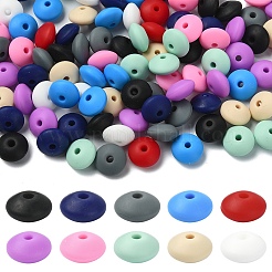 100 шт. 10 цвета пищевые экологически чистые силиконовые бусины&nbsp;SIL-YW0001-84