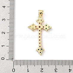 Латунные микропаве прозрачные подвески с фианитом KK-B141-01G