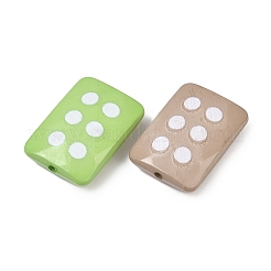 Непрозрачные печатные бусы акриловые OACR-G055-05