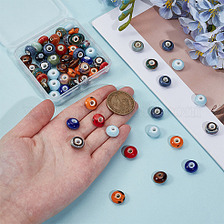 60шт фарфоровые бусины ручной работы&nbsp;PORC-ME0001-03