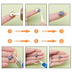 30 шт. 15 стиля кабошонов из натуральных и синтетических смешанных драгоценных камней G-FH0001-89