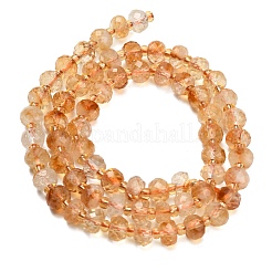 Природный цитрин бисер нитей G-L634-E02-03