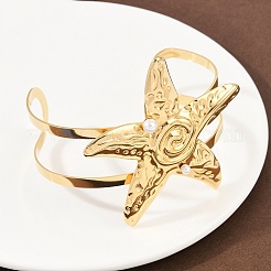 Браслеты-манжеты из нержавеющей стали 304 для женщин&nbsp;LS-BJEW-A049-04E-G