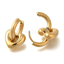 Серьги-кольца из нержавеющей стали 304 с ионным покрытием (IP) EJEW-H008-07G