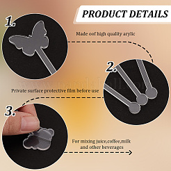 30 шт. 3 стильные прозрачные акриловые палочки для перемешивания TACR-NB0001-30C