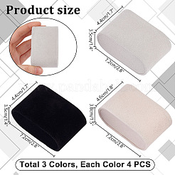 12 шт. 3 стиля бархатные подушки для демонстрации ювелирных изделий и часов BDIS-PH0001-09