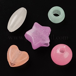 Светящиеся прозрачные акриловые бусины&nbsp;LACR-Q001-02