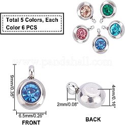 Модные оригинальные цветные подвески из нержавеющей стали марки А со стразами RB-UN0001-01