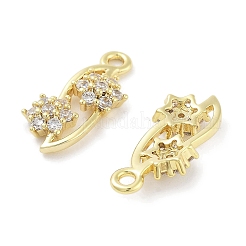 Латунные микропаве прозрачные подвески с фианитом ZIRC-P120-14G