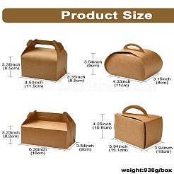 40 шт. 4-х видов крафт-бумага ручная коробка для торта&nbsp;CON-CJ0001-21