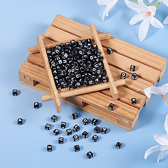 50 г 5 вида непрозрачных акриловых бусин с горизонтальным отверстием SACR-BY0001-05