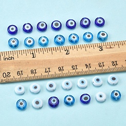 72 шт. 3-цветные бусины ручной работы от сглаза LAMP-FS0001-20