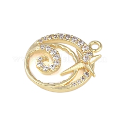 Латунные микропаве прозрачные подвески с фианитом&nbsp;LS-FIND-B077-02G-05