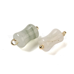 Подвески из бамбуковой палочки из натурального нефрита с латунными петлями с покрытием стойки&nbsp;G-G110-03B-G