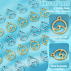 60 шт. 2-цветные подвески из сплава с покрытием для стойки FIND-UN0002-59