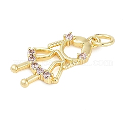 Подвеска из латуни с микропаве из кубического циркония&nbsp;KK-H509-34G-02