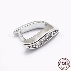 Антикоррозийное родиевое покрытие 925 стерлинговое серебро микропаве кубические цирконии подвески баилы STER-P034-05P