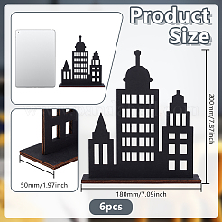 6 шт. декораций для деревянного замка из фанеры&nbsp;AJEW-AR0005-25