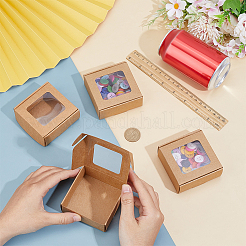 60 квадратная складная креативная коробка из крафт-бумаги&nbsp;CON-BC0007-72B