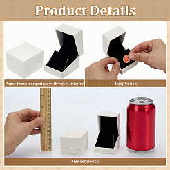 Коробки для хранения бумажных брошей/значков CON-WH0107-41A