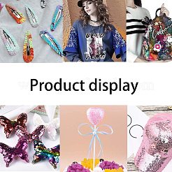 Абы-цветная пластиковые бусины блестки PVC-PH0001-14D