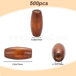 500 шт. Бусины из натурального дерева WOOD-GF0001-95